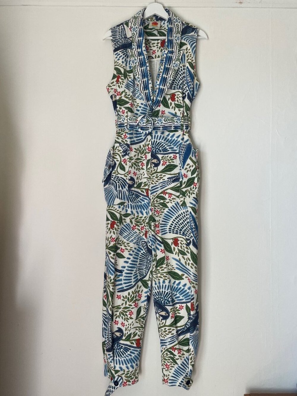 FARM Rio Macaw Flight Canvas Jumpsuit medium - Picture 2 of 12